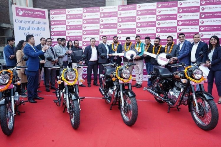 Finova Capital hands over keys of Royal Enfield to outstanding winners